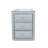 3-Drawer Mirrored Nightstand with Glitter Drawers and Crystal Knobs