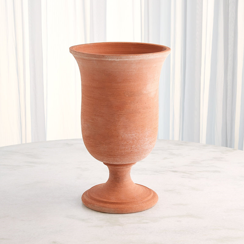 Vase Villa Calice - Terre cuite, H 19 po x l 12 po x P 12 po