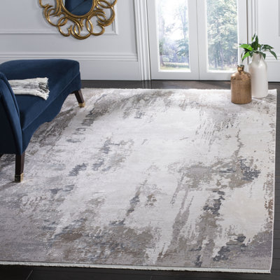Tapis gris à motif abstrait Midsomer