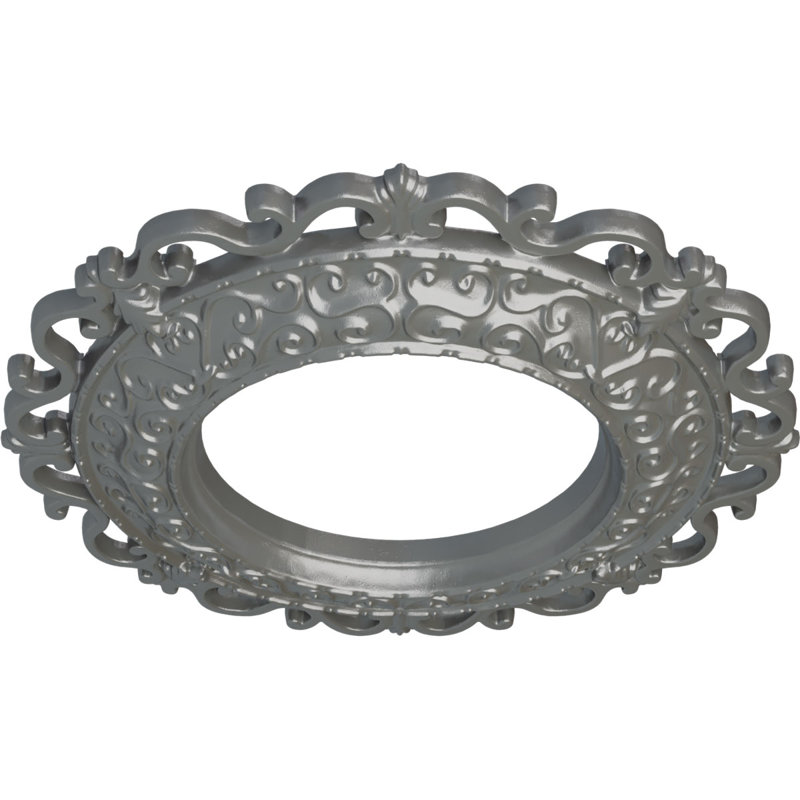 Médaillon de plafond H 13,25 po x l 13,25 po x P 1,125 Orrington, Argent