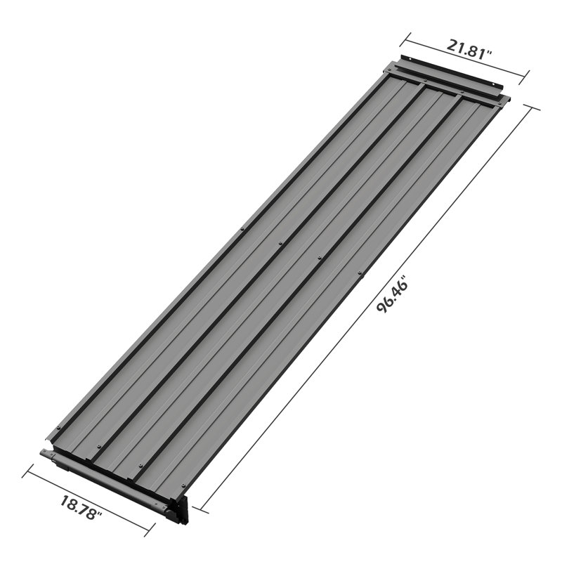 Wall Mount Gazebo Connector Kit - Steel, Rustproof, Easy Assembly, 0.14" H x 21.81" W x 50" D