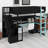 Modern Gaming Loft Bed With Innovative Storage Stairs, Spacious Desk, Customizable Shelves & Pegboard-1453591725