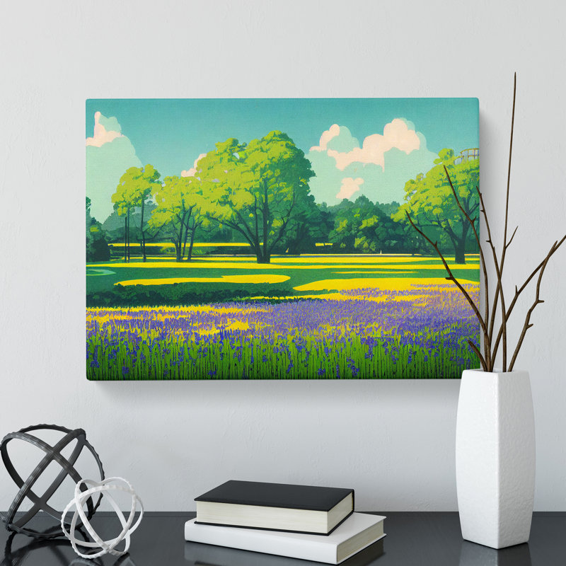 Miraculous Bluebell Field - Wrapped Canvas, 35cm H x 50cm W x 3cm D