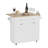 Rubab 35.4" Kitchen lsland with Trash Can Cabinet, Locking Wheels, Spice & Tower Rack-1675891115