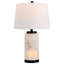 Lampe de table contemporaine à colonne en albâtre de 25,5 po avec base Veilleuse Potrero-132816156