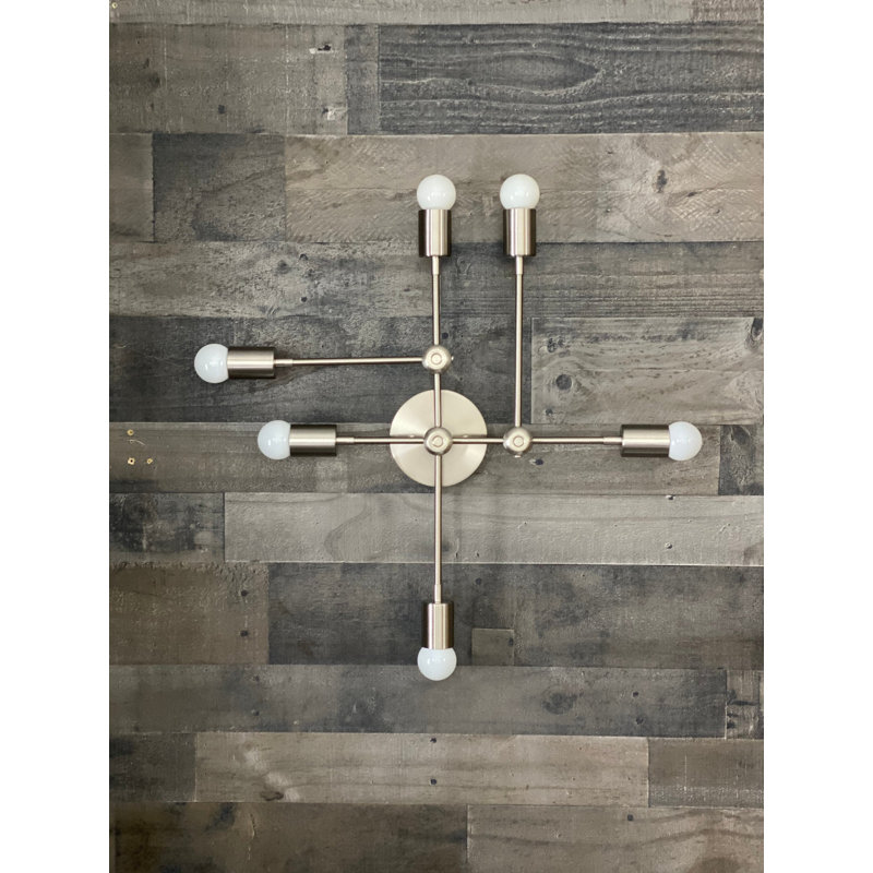 Braecona 6 - Light Dimmable Vanity Light, Brushed Nickel