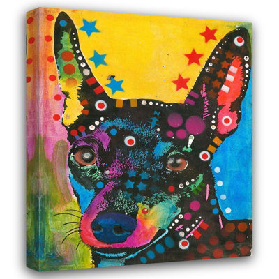 Art sur toile tendue de la collection Hokku Designs de Dakota, "Portrait of a Pup"