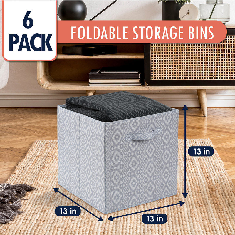 Ensemble de bacs en carton pliables en tissu