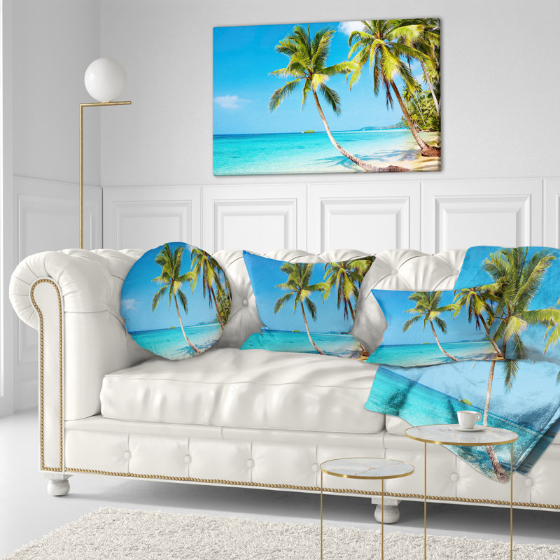 Coussin lombaire de plage tropical photographie