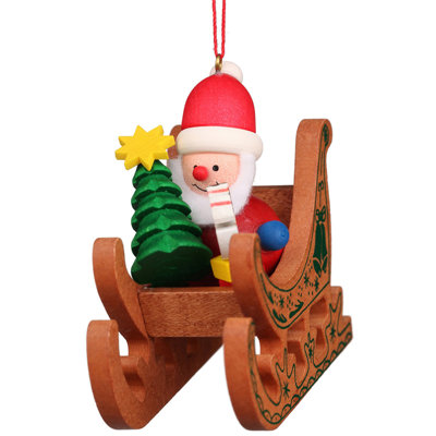  Christmas Santa Sled Holiday Festive Ornament