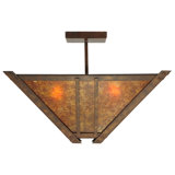 Rustic Lodge 4 - Light Semi Flush Mount