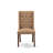 Forney Parsons Dining Chairs - Button Tufted Nailhead Trim Light Sable Linen Fabric Upholstered Chairs, Set of 2, Mahogany-57377374-57377372