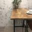 Jamir Solid Wood Top Metal Base Dining Table