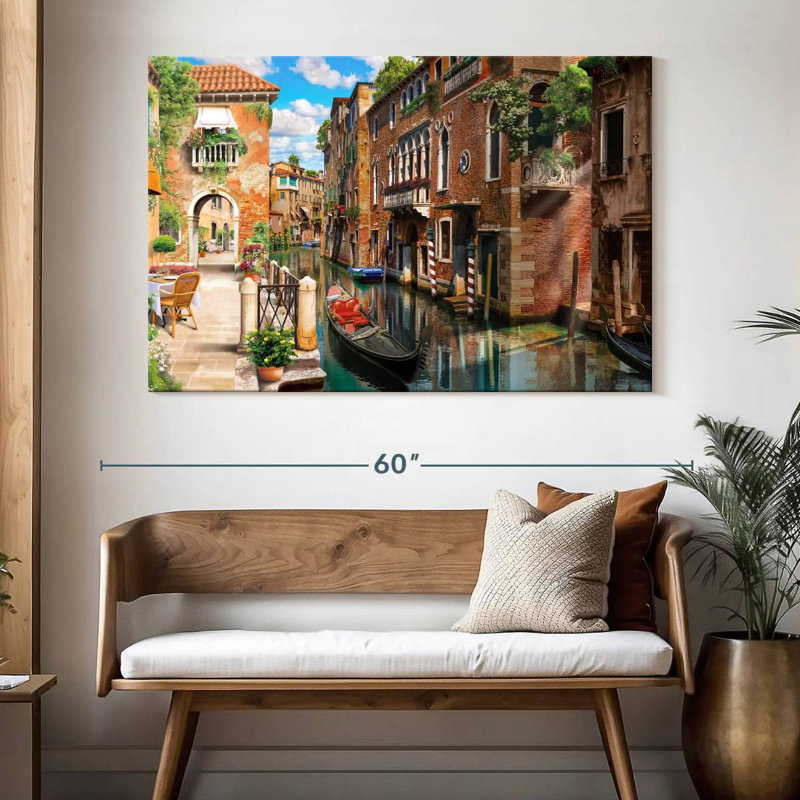 Mehar Venice Canal Houses, 34" H x 51" W