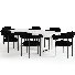 6 - Person Dining Table Sets With Rectangular Extendable Dining Table & 6 Upholstered Chairs