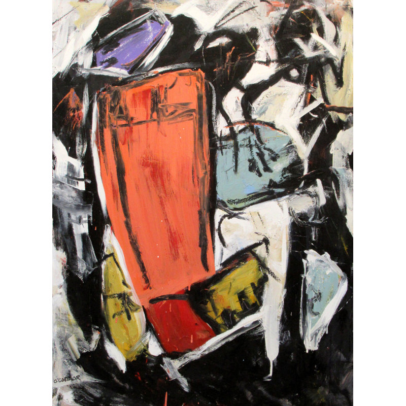 «Oldsmobile» par William O'connor - Peinture, H 33 po x l 25 po, Toile avec cadre noir