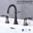 2-Handle 8 Inch Widespread Bathroom Sink Faucet ‎Oil-Rubbed Bronze Lavatory Faucet 3 Hole 360° Swivel Spout Vanity Sink Basin Faucets With Pop Up Drain Assembly And Cupc Water Supply Hoses