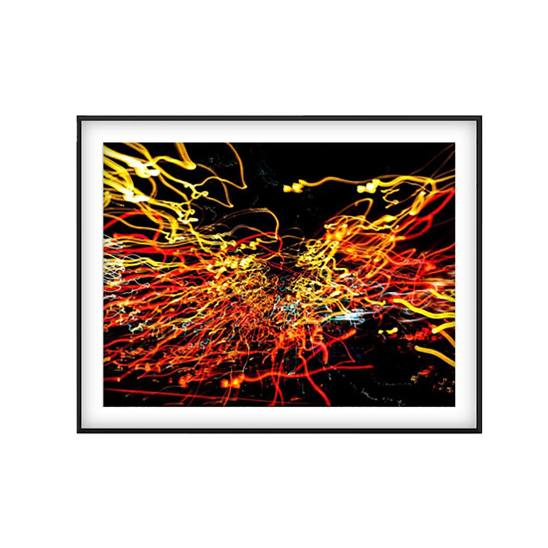 E=Mc2 Print by Francis Augustine, Black Framed Paper, 32" H x 48" W x 0.8" D, White