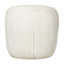 Fauteuil d'appoint en polyester tonneau rond blanc