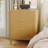 27.56" Fluted 3 Drawers Dresser For Bedroom With Dresser Organizer, Wood Tall Chest Of Drawers & Nightstand-1734419414