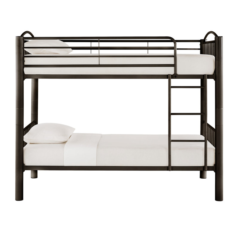 Sigmund Versaflex Metal Bunk Bed, Convertible, Twin Over Twin, Black