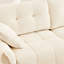 Ensemble de canapé 2 places avec 2 repose-pieds et coussins décoratifs en chenille moelleuse idéale pour un salon ou un dortoir en blanc-627253402-627253380-627253381