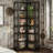 78.7-Inch Tall 7-Tier Industrial Corner Bookshelf With Smart Space-Saving Design And Heavy-Duty Storage Capacity.