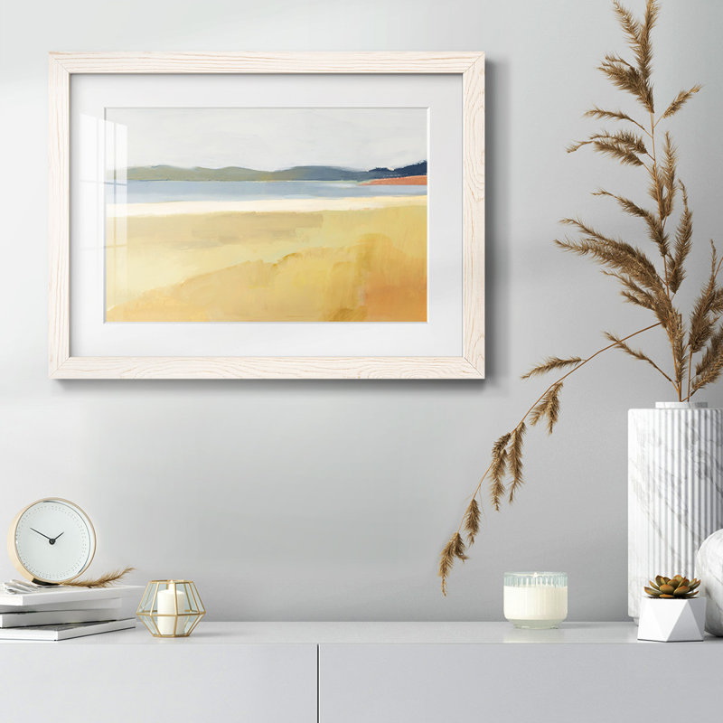 Ocre bord de mer II, H 14 po x l 20 po x P 1,5 po, Blanc