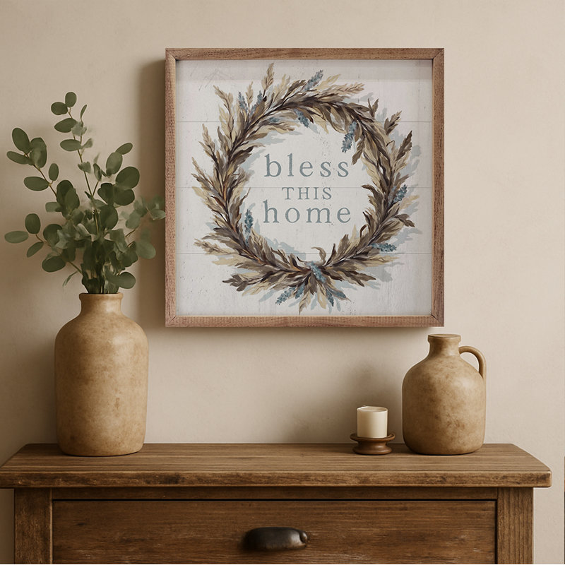 Bless This Home, 12" H x 12" W