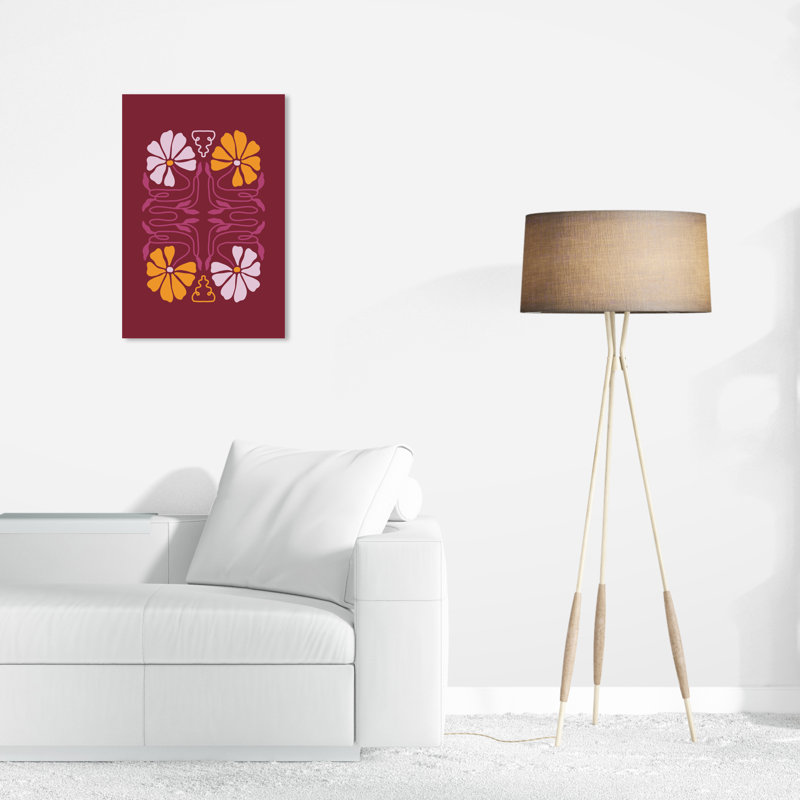 Décoration fleur de vigne par Wynwood Studio, H 24 po x l 16 po x P 0,8 po