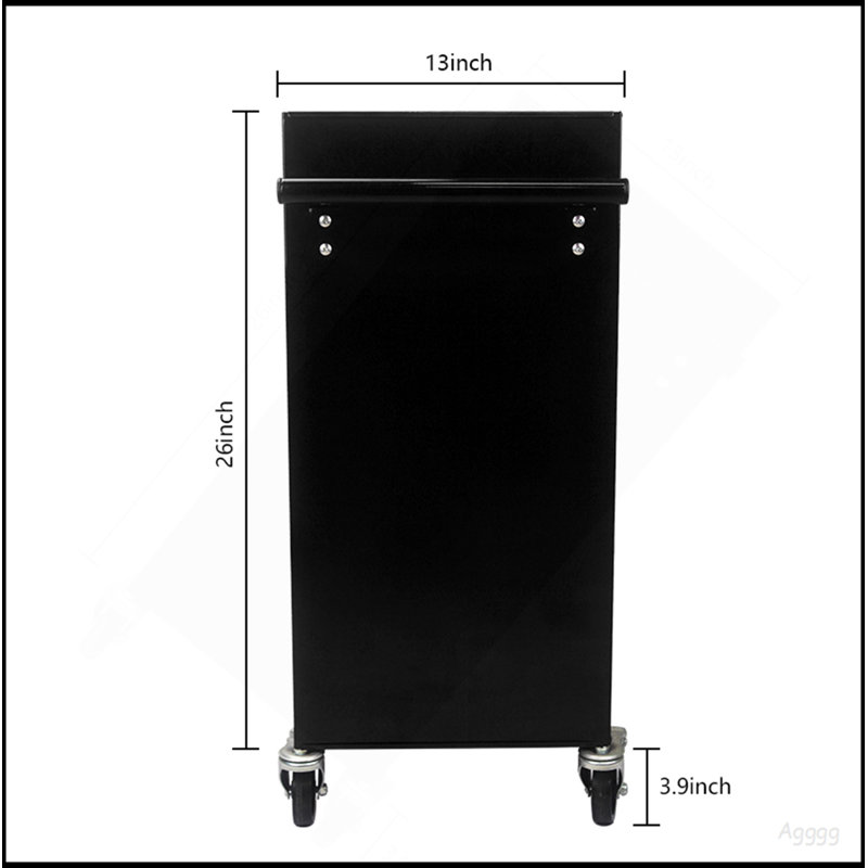 Chariot à outils multifonctionnel avec 4 roulettes - Noir, Noir
