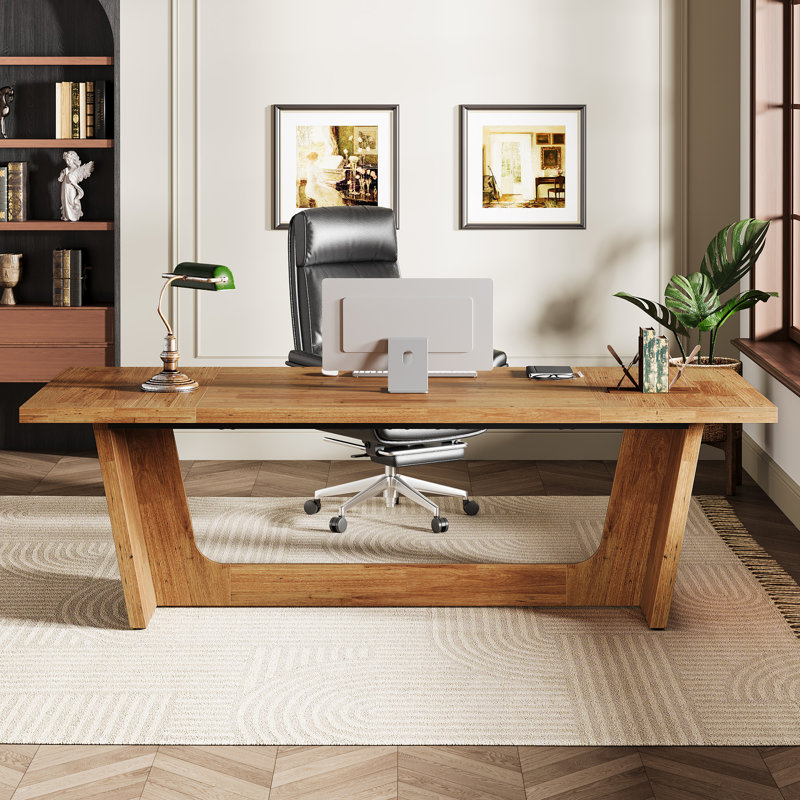 Table de travail 70,9 po, Brun naturel