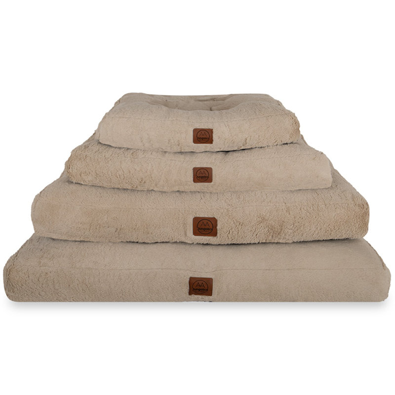 Jungolica Orthopedic Pet Bed, 55cm H x 45cm W x 7cm D, Beige