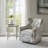 Polyester Upholstered Arm Chair with Round Base