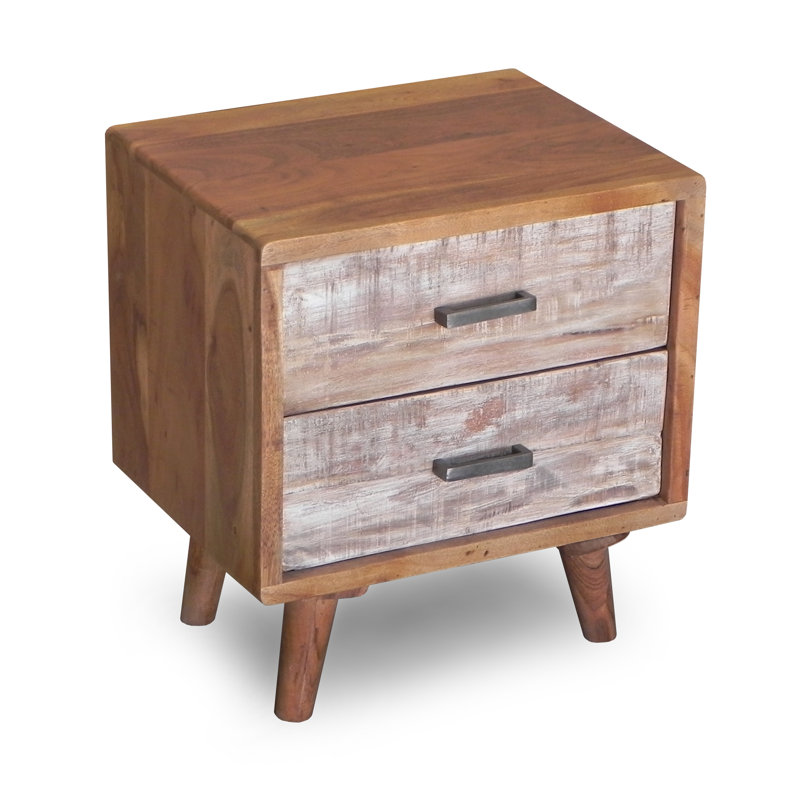Parham 45cm W Solid Wood Bedside Table