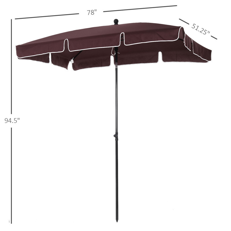 Parasol de jardin Arlmont & Co. 7X4ft