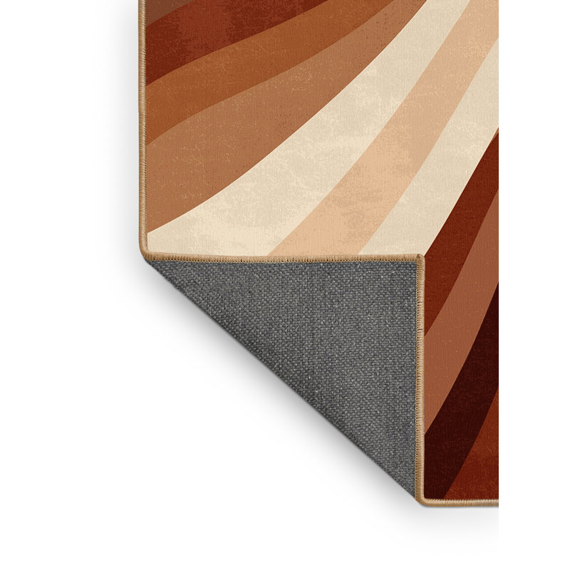 Soft Plush Jamarcus Posh & Luxe Area Rug in Brown – LightBrown Binding, 8x12