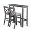 Ensemble de table de salle à manger 3 pièces avec 2 chaises à dossier croisé-1217658298-1217658303