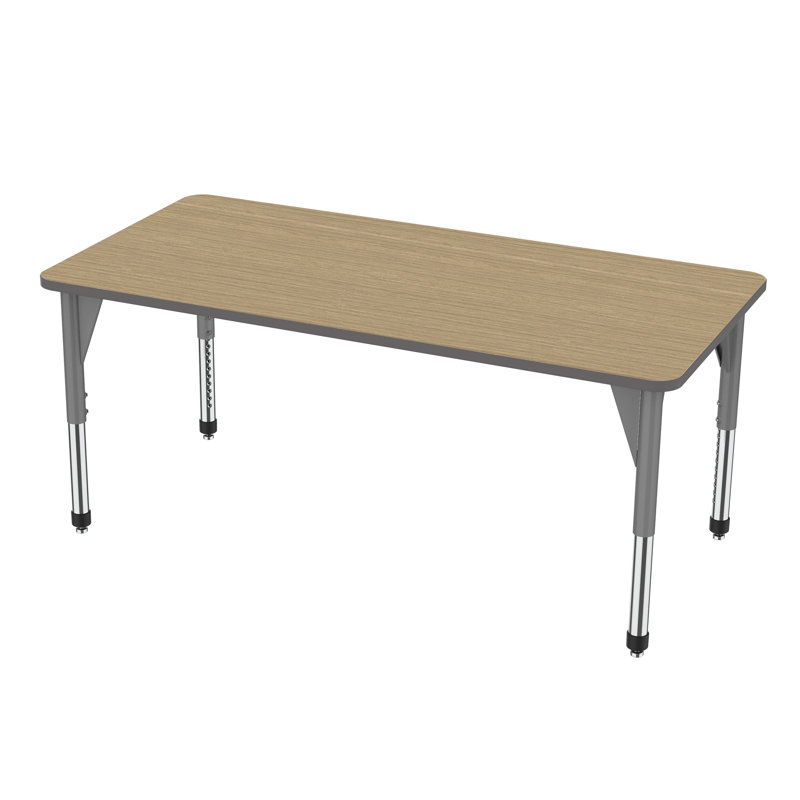 Table d'activités rectangulaire à hauteur réglable Premier Series Whiteboard, H 42 po L 72 po x l 24 po, Gris