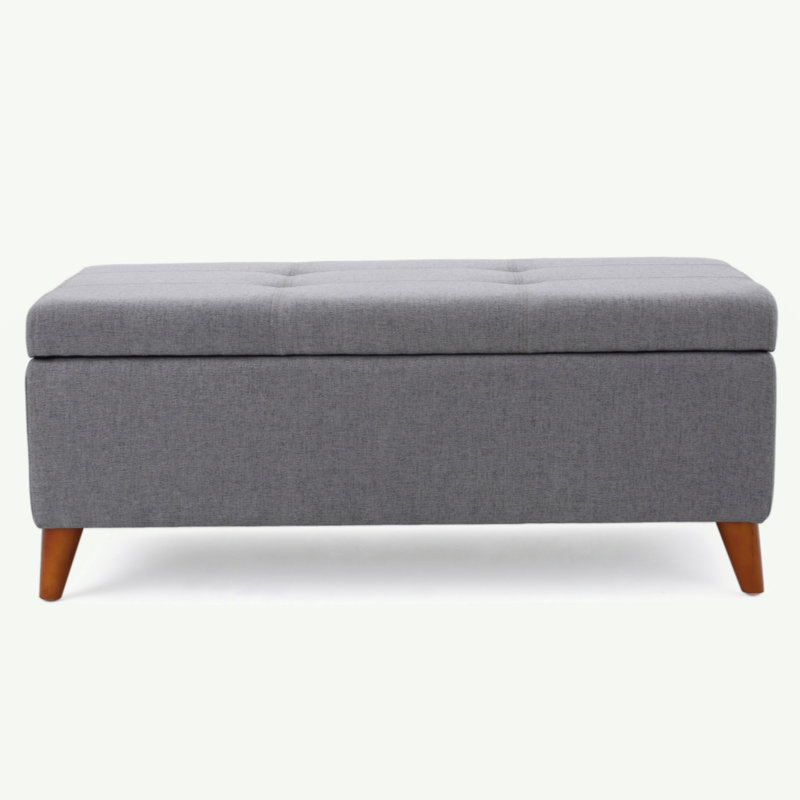 Flip Top Storage Bench, Gray