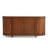 American-Style Vintage Oak Semi-Circular Storage Side Cabinet