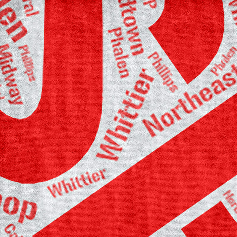 Bath Towel, Red, Poly/Cotton, Minneapolis–Saint Paul
