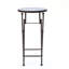 Table d'appoint d'extérieur pliante avec plateau en verre et structure en fer