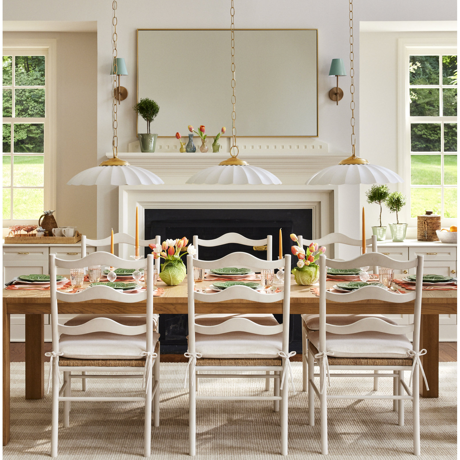 Sabine Metal Rectangle Wall Mirror, 48" x 36", Brass