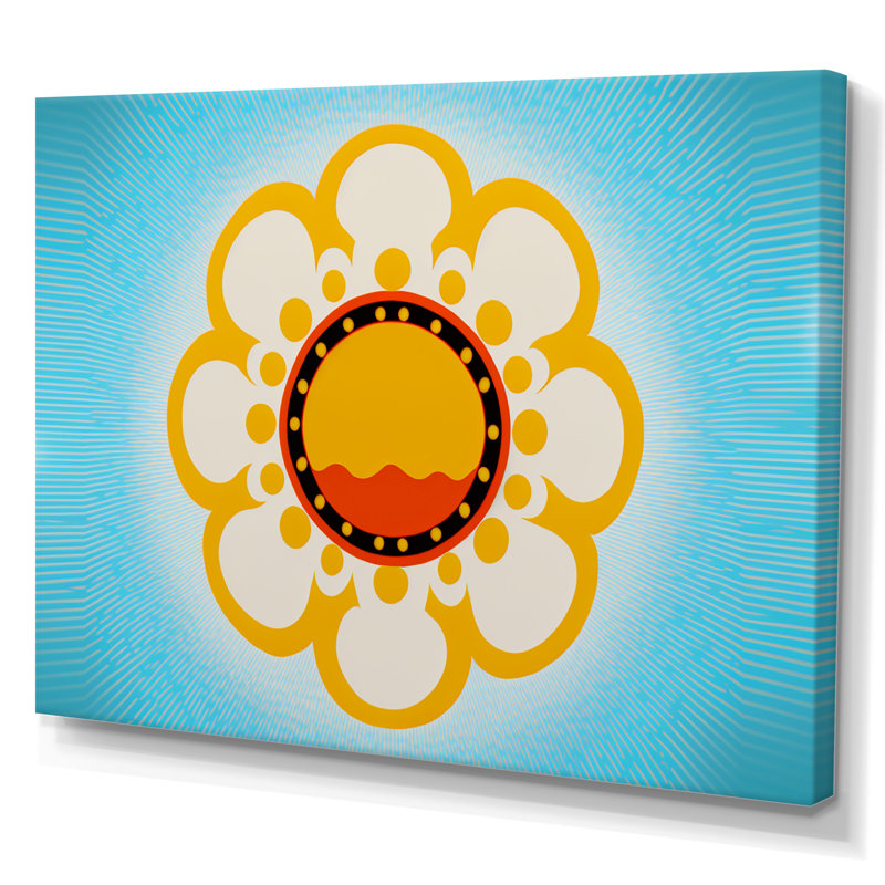 «Blossoming Golden Moon Ocean», reproduction sur toile, H 12 po x l 20 po x P 1 po, Toile tendue