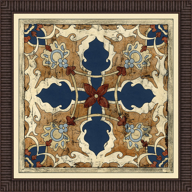 Steverson «Vintage Woodblock VI», reproduction d'art encadrée