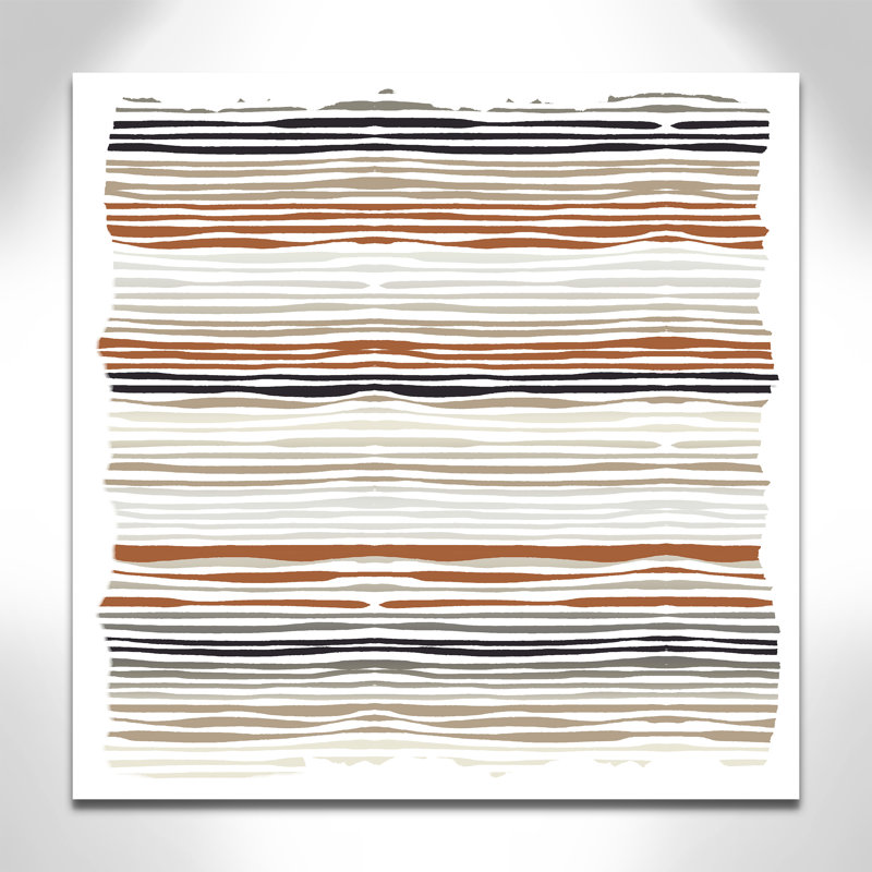 «Stripes Square Print» par Kimberly Allen, l 30 po x H 30 po, Wrapped Canvas, Sans cadre