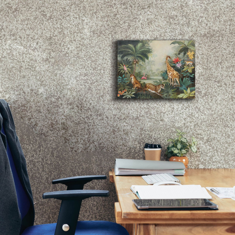 Toile épique «Jungle Life» par Julia Purinton, H 12 po x l 16 po x P 0,75 po