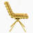Set Of 2 Yellow Velvet Dining Chairs With Gold Legs, Modern Tufted Accent Chairs For Dining Room & Kitchen-1683846335-1683846332