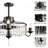 Kassee 19.68'' Black Crystal Chandelier Ceiling Fan with Light Kit and Remote